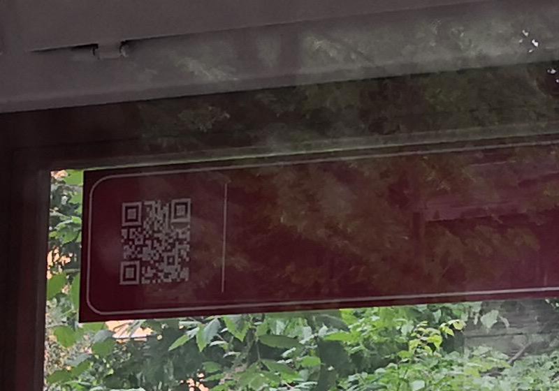 Foto del QR code della pensilina